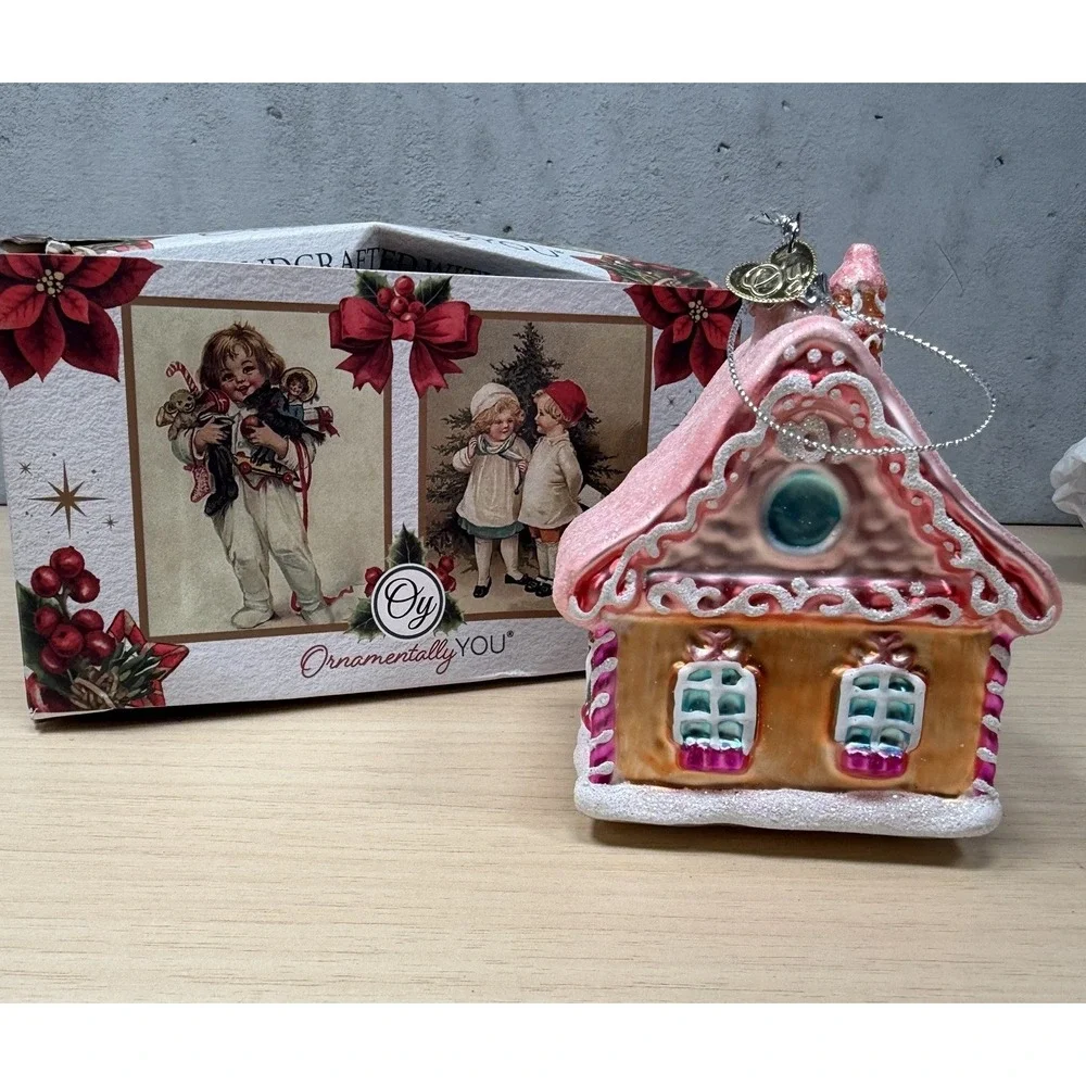 Ornamentally You Pink Gingerbread House